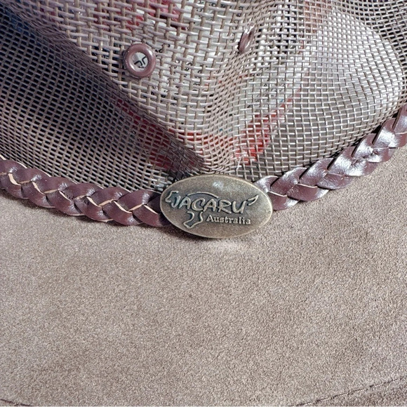 Jacaru Suede Leather Mesh Australian Cowboy Golf Outback Summer Western Hat main image 5